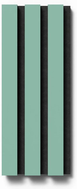 Akustikpaneel Denpanels Aquavert mit Streifenoptik in Schwarz aus Linoleum und Filz, B: 29,5 cm, H: 15 cm - Bild 1