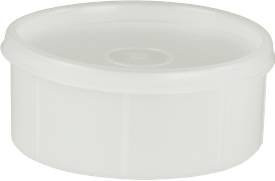 Hünersdorff Universaldose aus Kunststoff in Beige oder Weiß, 200 ml, auslaufsicher und gefriergeeignet, Durchmesser: 9,2 cm, Höhe: 4,2 cm - Bild 1
