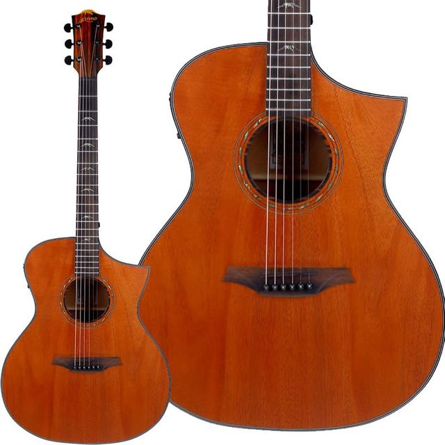 PITAKITE Elektroakustische Massivholz Gitarre Bromo BAT4MCE in Braun inklusive Gigbag - Bild 1
