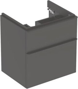 Geberit Waschtischunterschrank Smyle Square in Lava Matt mit 2 Schubladen, B/T/H: 58,4 x 47,0 x 61,7 cm - Bild 1