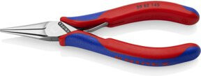 Knipex Elektronik-Greifzange spiegelpoliert in Silber mit Mehrkomponenten-Griffhülle, Länge: 145 mm - Bild 1
