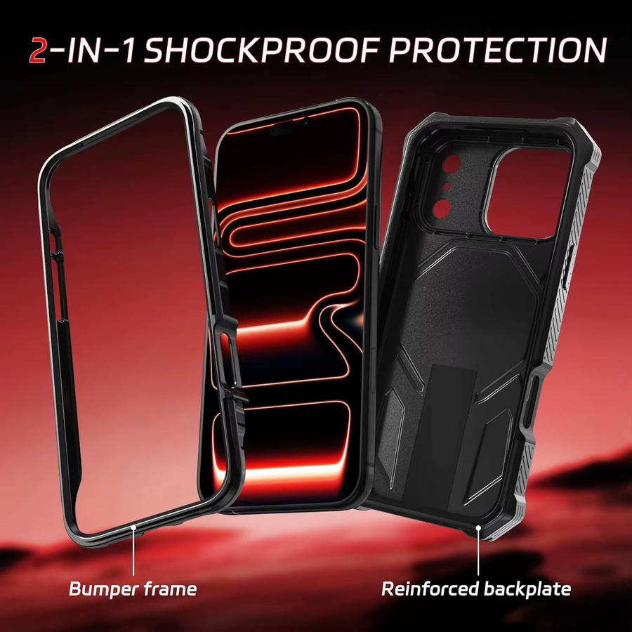 Huikai Magnetische Schutzhülle für iPhone 17 Pro Max und iPhone 16 Pro Max, Stoßfest mit militärischem Schutzgrad, Orange - Bild 5