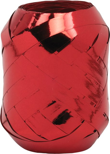 GOLDINA Ringelband aus Polyester in Rot, Breite: 10 mm, Länge: 30 m - Bild 1
