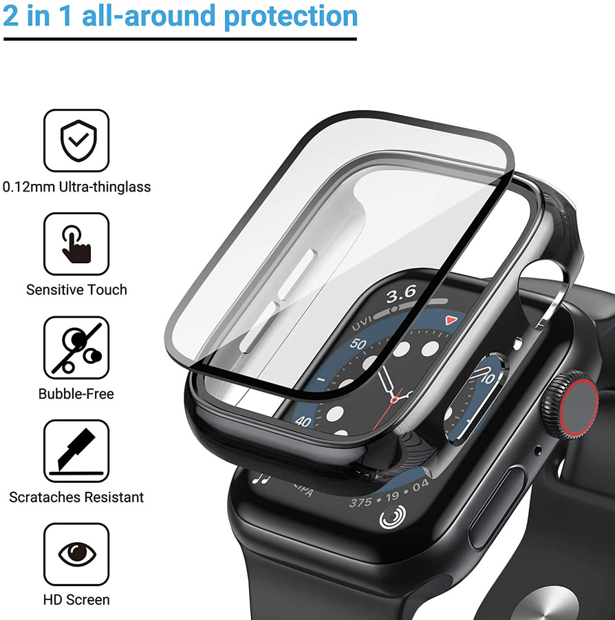 Displayschutz für Apple Watch, vergoldet, Gehäuse 38-45 mm - Bild 2