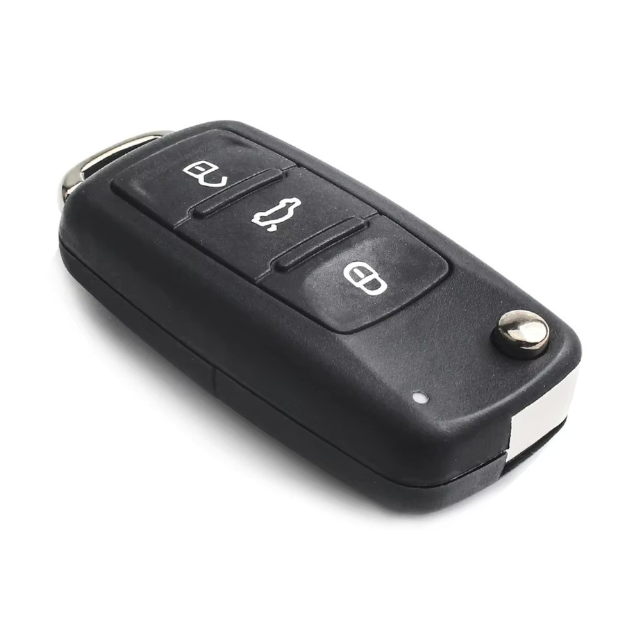 KEYYOU Schlüsselhülle für VW Golf Jetta Polo Tiguan Eos sowie Skoda Superb Octavia Fabia und Seat Ibiza Leon in Schwarz - Bild 2