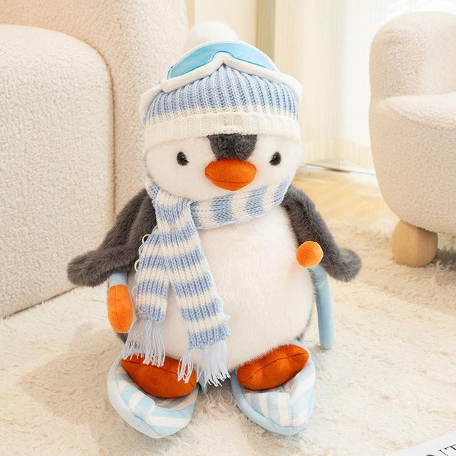 Kawaii Cartoon Pinguin Plüschtier, Kuschelkissen, 35cm, ab 14 Jahre - Bild 1