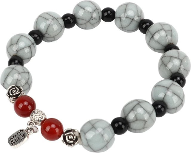 OutsideWorld Armband, Perle, Kristall, gray, Unisex - Bild 1