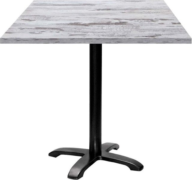 RestooTab Tisch Bazila quadratisch in Eiche/Weiß mit schwarzem Gestell, B/T/H: 70 x 70 x 74 cm - Bild 1