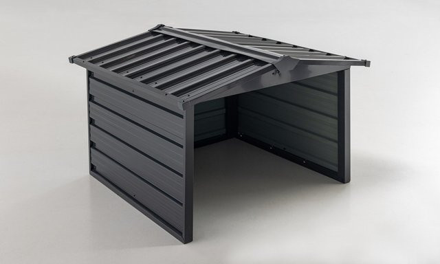 Mähroboter Garage aus Stahl in Grau, B/T/H: 88 x 86 x 62 cm - Bild 1