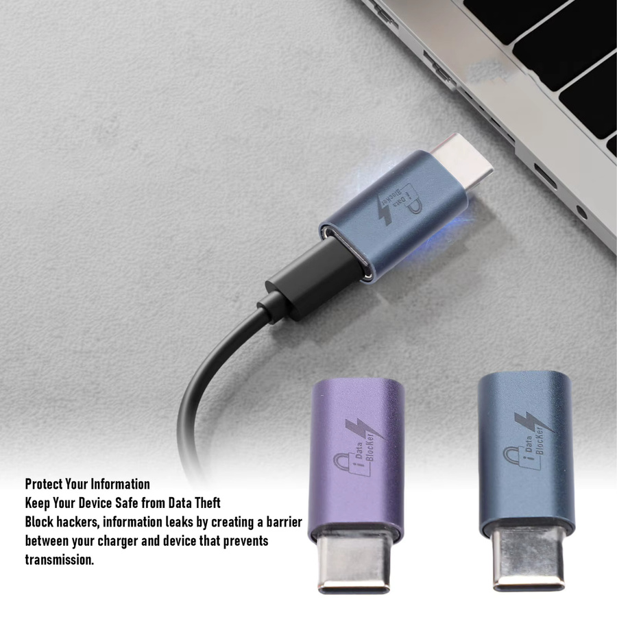 USB-C-zu-C-Datenblocker für sicheres Laden von Mobiltelefonen zum Schutz vor Juice-Jacking und Hacking - Bild 2