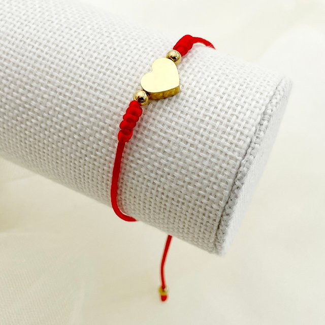 May@RZ Herz-Anhänger, rotes Armband, Edelstahl, Unisex - Bild 1