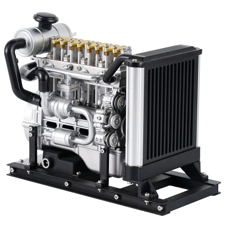 TECHING Mini-Diesel-Mechanischer Motor mit vier Zylindern, Metallmotor, RC-Hobby-Kit-Modell - Bild 4