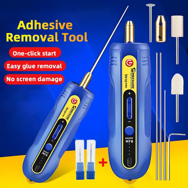 MECHANIC IR10 PRO Elektrischer Klebstoffentferner 6-in-1 mit 3-Gang Einstellung in Blau für Handy-Bildschirm-Klebstoffentfernung und -Politur - Bild 1