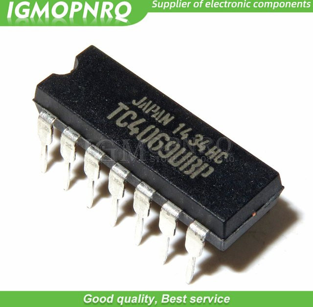 10 Stück TC4069UBP DIP-14 Logik-IC in Schwarz - Bild 1