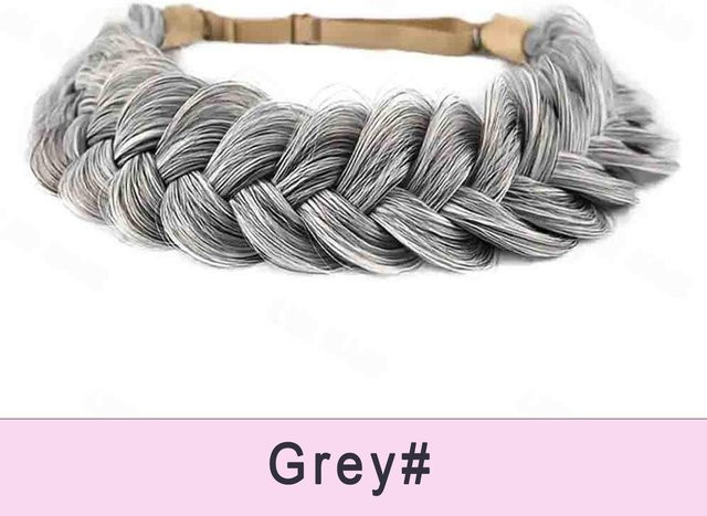 MISS WIG Stirnband, geflochten, grau, Damen - Bild 1