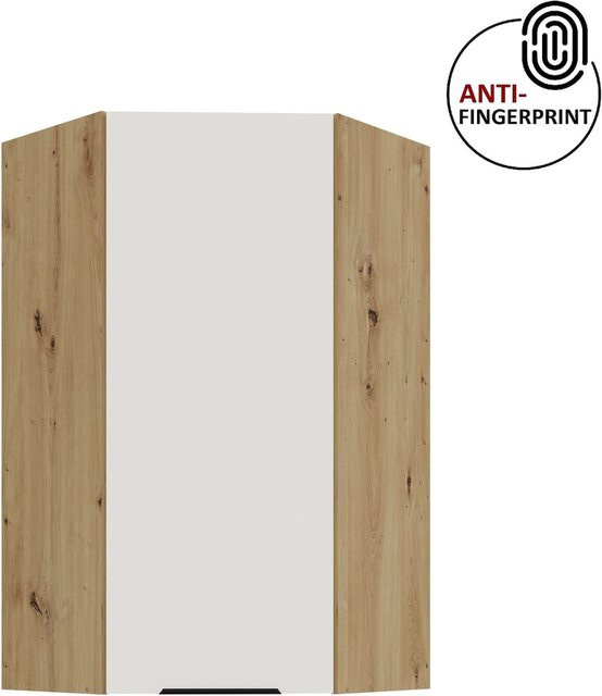 ARIA Eckhängeschrank für die Küche, Weiss, Breite: 60 cm, Höhe: 90 cm, matt Anti Fingerprint - Bild 1