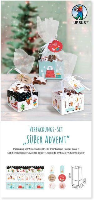 URSUS Verpackungs-Set Süßer Advent in Multicolor für Weihnachten - Bild 1