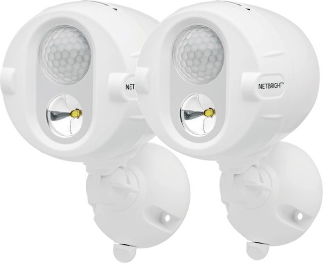 Mr. Beams LED-Außenstrahler mit Bewegungsmelder MBN342, 2er-Pack, Weiß - Bild 1