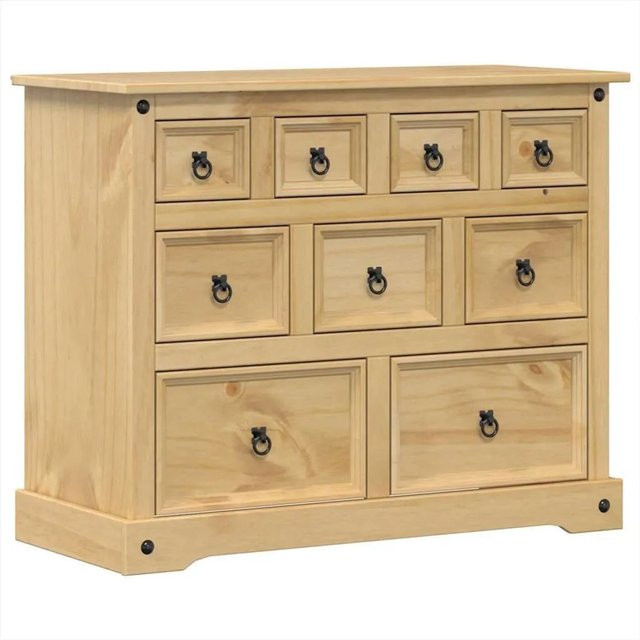 vidaXL Kommode Corona aus Massivholz Kiefer in Braun, B/T/H: 101 x 45 x 82 cm - Bild 1