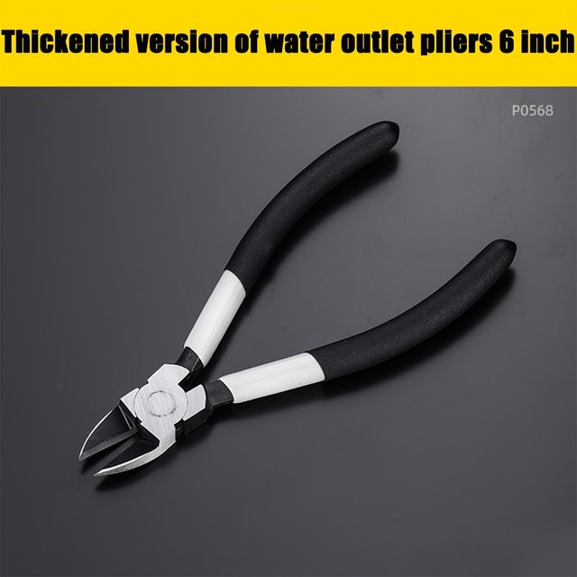 6-Zoll-Drahtschneider und Abisolierzange in Silber mit ergonomischem Griff - Bild 1