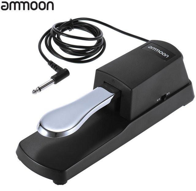 Ammoon Sustain Damper Pedal für Casio Yamaha Roland E-Piano und elektronische Orgel in Grau - Bild 1