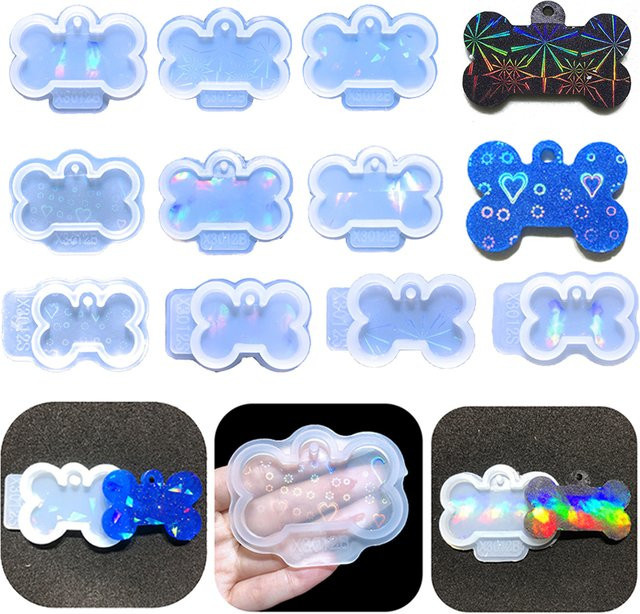 AGCFABS Anhänger, Knochen, Laser-Silikonform, Epoxidharz-Formen, DIY-Herstellungswerkzeug - Bild 1
