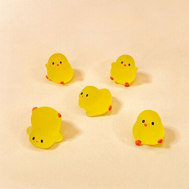 BC Pet Supplies Miniatur Hühnchen Dekoration, fluoreszierend, gelb, 20 Stück - Bild 1