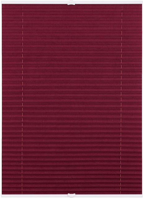 Lichtblick Plissee Klemmfix ohne Bohren, verspannt, Farbe: Brombeer/Rot, B: 85 cm, H: 130 cm - Bild 1