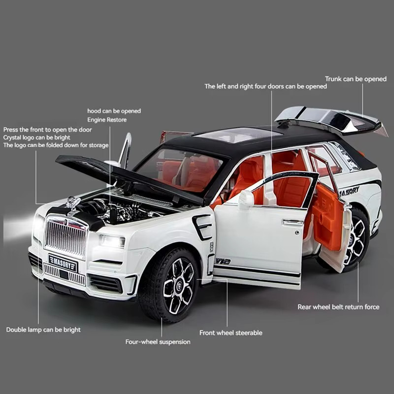 XMD RRCullinan SUV-Modellautospielzeug, Maßstab 1:24, mit Licht und Sound - Bild 3