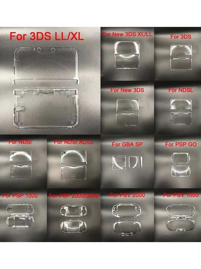 Transparente Schutzhülle aus Kristall-Kunststoff für Nintendo NDSL, NDSi, NDSi XL, 3DS, 3DS XL und New 3DS/New 3DS XL - Bild 3