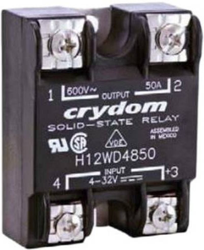 Crydom Halbleiterrelais H12D4850G-10 Schwarz mit Schraubanschluss - Bild 1