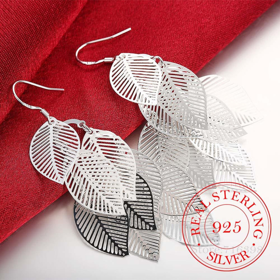 Hängeohrringe 925 Silber, Vintage, Damen - Bild 5