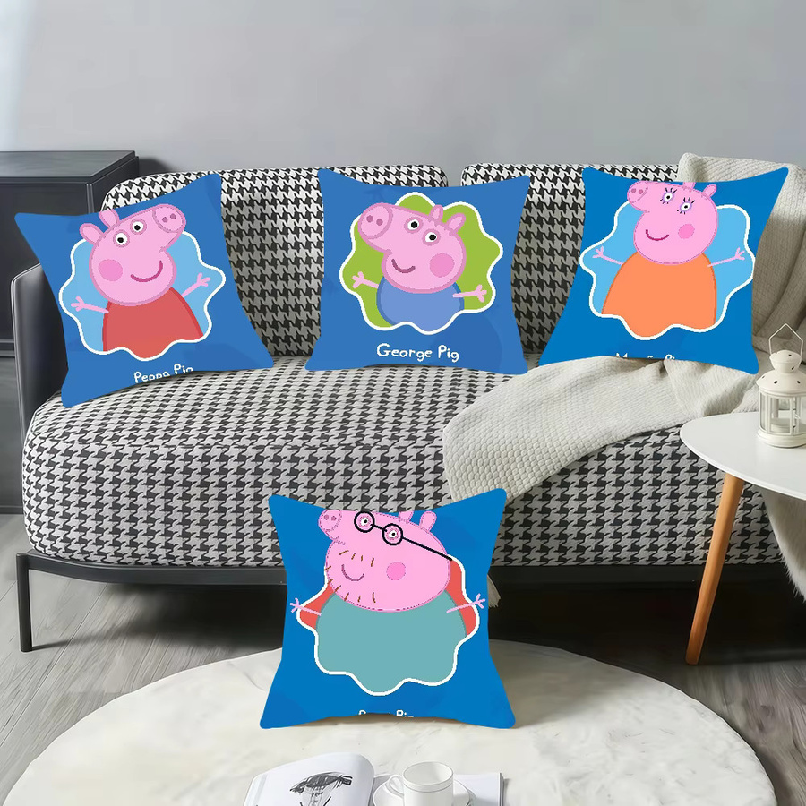 Hasbro Peppa Pig Kissenbezug Rosa, doppelseitig bedruckt, quadratisch, Breite: 30 cm, Höhe: 30 cm - Bild 3