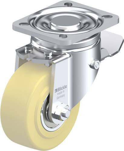 Blickle Lenkrolle LH-GSPO 100K-1-ST mit Feststeller, Rad-Durchmesser: 100 mm, Tragfähigkeit: 700 kg, beige/multicolour - Bild 1
