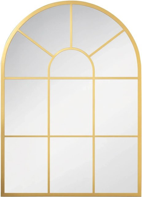 HOMCOM Wandspiegel Fensterspiegel mit Metallrahmen in Gold, B/H: 70 x 50 cm - Bild 1