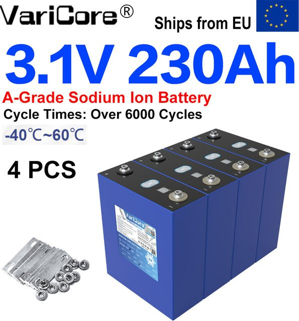 VariCore Natrium-Ionen-Batteriezelle 3.1V 230Ah für DIY-Akkupacks und Solarenergiespeicher - Bild 1