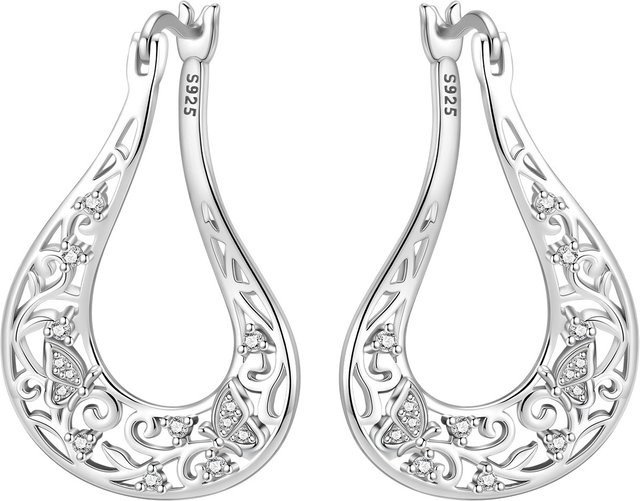 Orstarry Creolen, 925 Silber, Zirkonia, Vintage, Damen - Bild 1