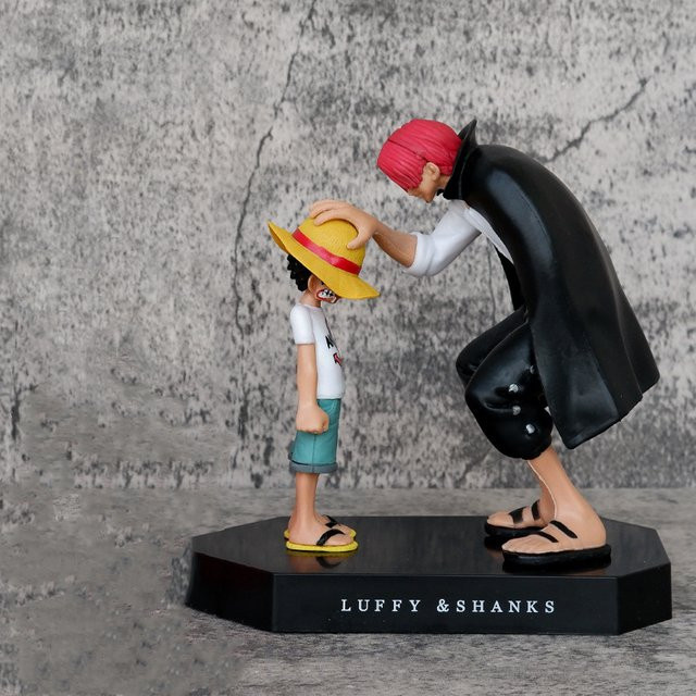 Bandai One Piece Red Hair Shanks & Child Ruffy Relation Ver. Action Figure Statue, Kunststoff, 17cm - Bild 1