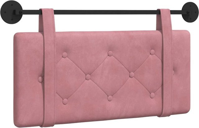vidaXL Wandmontiertes Polsterpaneel aus Samt in Rosa, B/H/T: 100 x 55 x 5 cm - Bild 1
