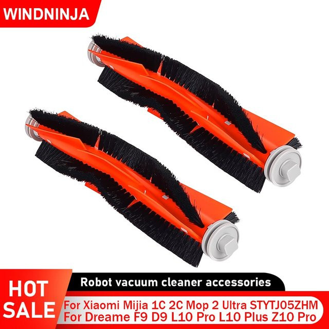 Roller Pinsel Zubehör für Dreame und Xiaomi Roboter Staubsauger, Farbe: Orange - Bild 1