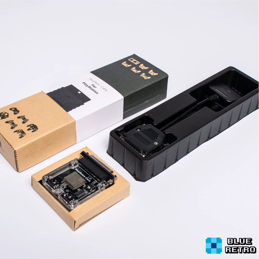 BlueRetro Bluetooth Controller Konverter Adapter für PS1 und PS2 Retro Konsolen in Blau - Bild 6