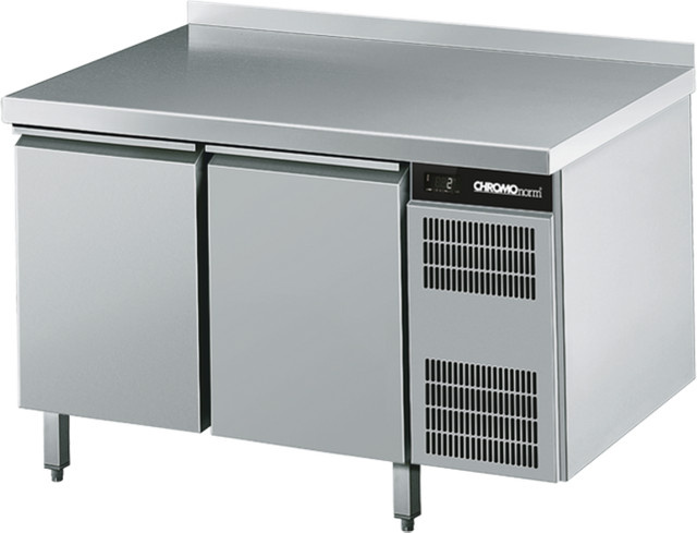 CHROMOnorm Bäckerei-Kühltisch EN4060 mit Tischplatte in Grau, B/H/T: 140 x 80 x 85 cm - Bild 1