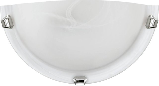 Eglo Wandleuchte Salome in Weiß und Chrom mit Glas, B: 30 cm, H: 15 cm, T: 1 cm - Bild 1