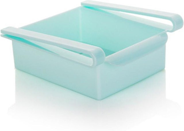 CosyHome 3er-Set Einziehbare Kühlschrank Aufbewahrungsboxen mit Schubladen, Blau - Bild 1