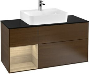 V&B Waschtischunterschrank Finion mit Regal links, Breite: 120 cm, Tiefe: 50,1 cm, Höhe: 50,1 cm - Bild 1