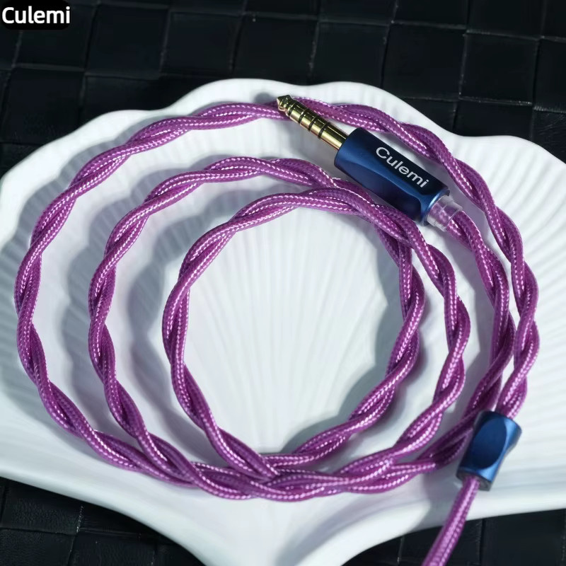 Culemi-07 2-Kern Upgrade Kopfhörerkabel mit 6N OCC, Farbe: Purple, Anschlüsse: 2,5/3,5/4,4mm und MMCX/QDC/0,78 2Pin - Bild 2