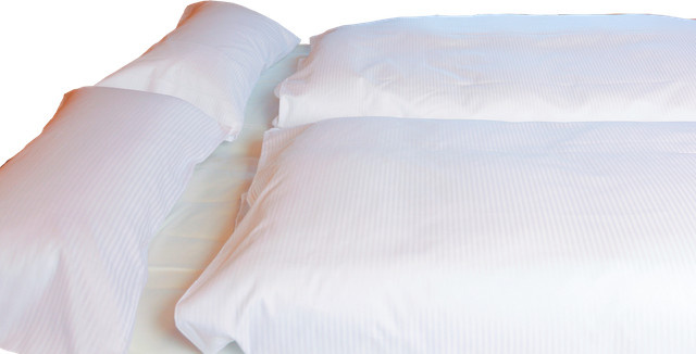 von der Thannen Luxury Bedding Bettbezug Streifendamast in Weiß, Breite: 155 cm, Länge: 220 cm - Bild 1