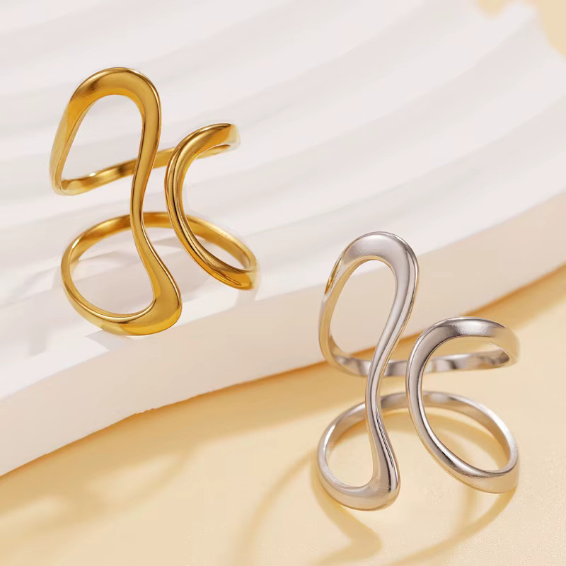 Yerik Ring Edelstahl, Gold, Unisex - Bild 1