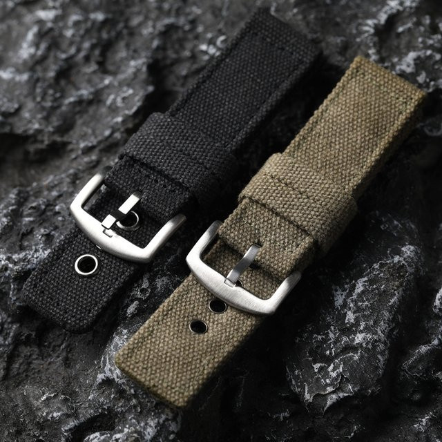 Raystray Uhrenarmband Textil/NATO, Schwarz Grün, Herren - Bild 1