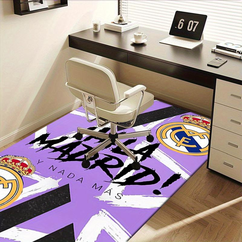 Yun Home Real Madrid Fußballverein Teppich, Waschbar und Rutschfest, Polyester, B/B: 120 cm x 80 cm, Multicolour - Bild 7